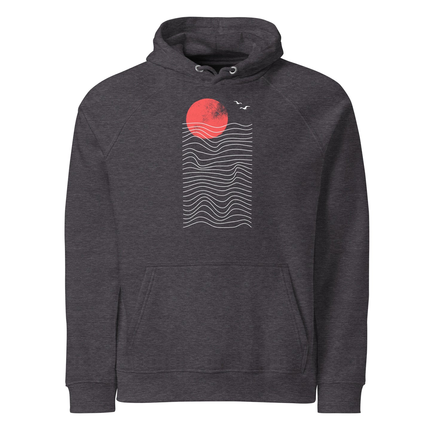 Abstract Sunset Graphic Women Eco Raglan Hoodie