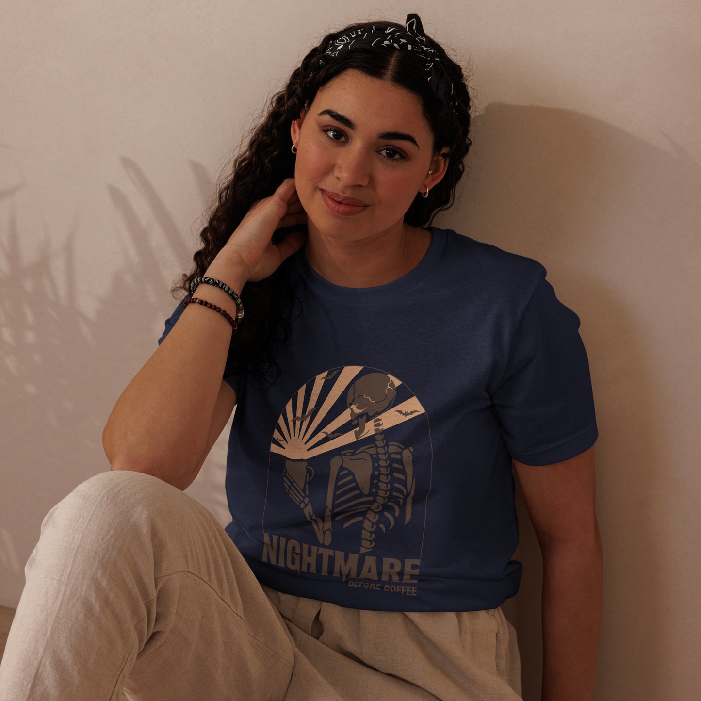 Nightmare Before Coffee Halloween Graphic Women Staple Eco T-Shirt