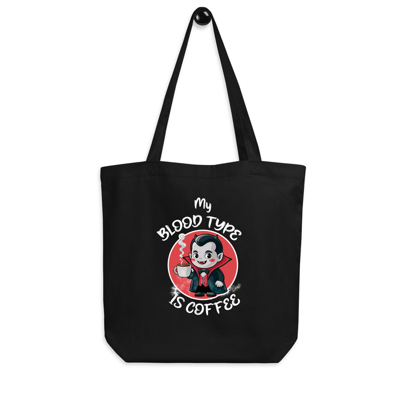 My Blood Type Is Coffee Halloween Graphic Eco Tote Bag