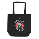 My Blood Type Is Coffee Halloween Graphic Eco Tote Bag