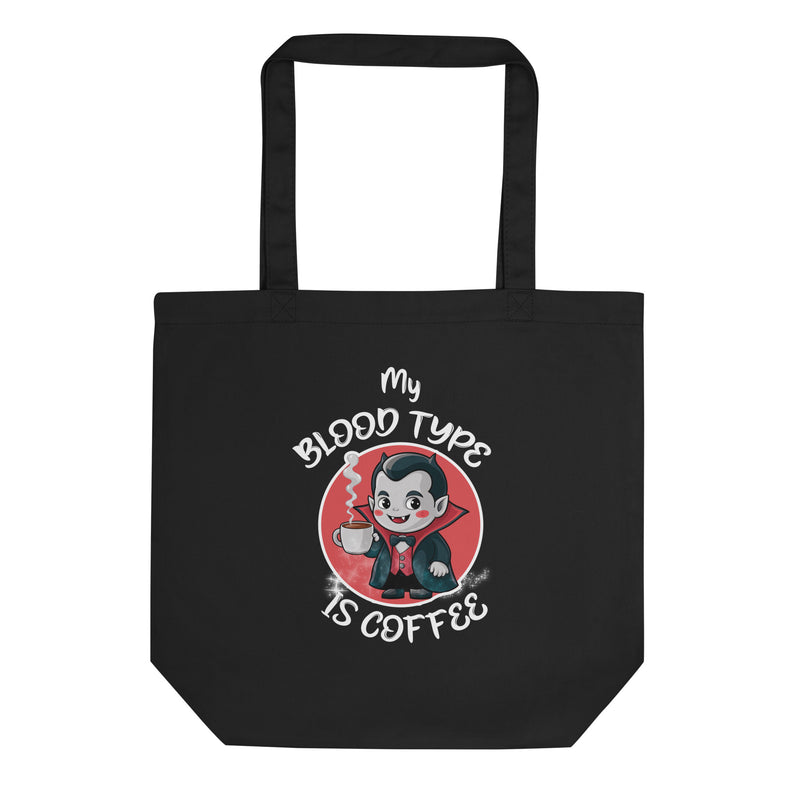 My Blood Type Is Coffee Halloween Graphic Eco Tote Bag