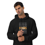 Stay Strong Typography Graphic Men Eco Raglan Hoodie