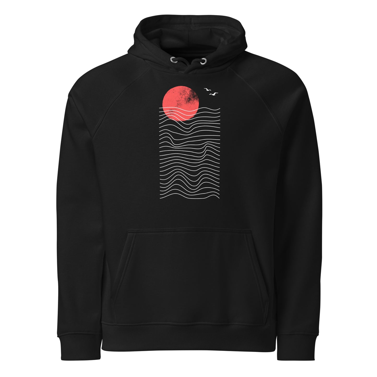 Abstract Sunset Graphic Women Eco Raglan Hoodie