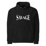 Savage Typography Graphic Men Eco Raglan Hoodie