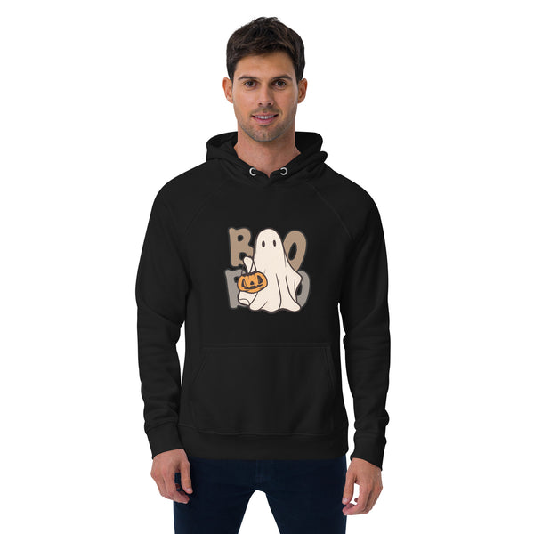 Boo Halloween Graphic Men Eco Raglan Hoodie