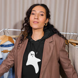 Ghost Halloween Graphic Women Eco Raglan Hoodie