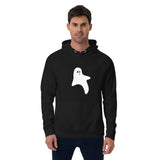 Ghost Halloween Graphic Men Eco Raglan Hoodie