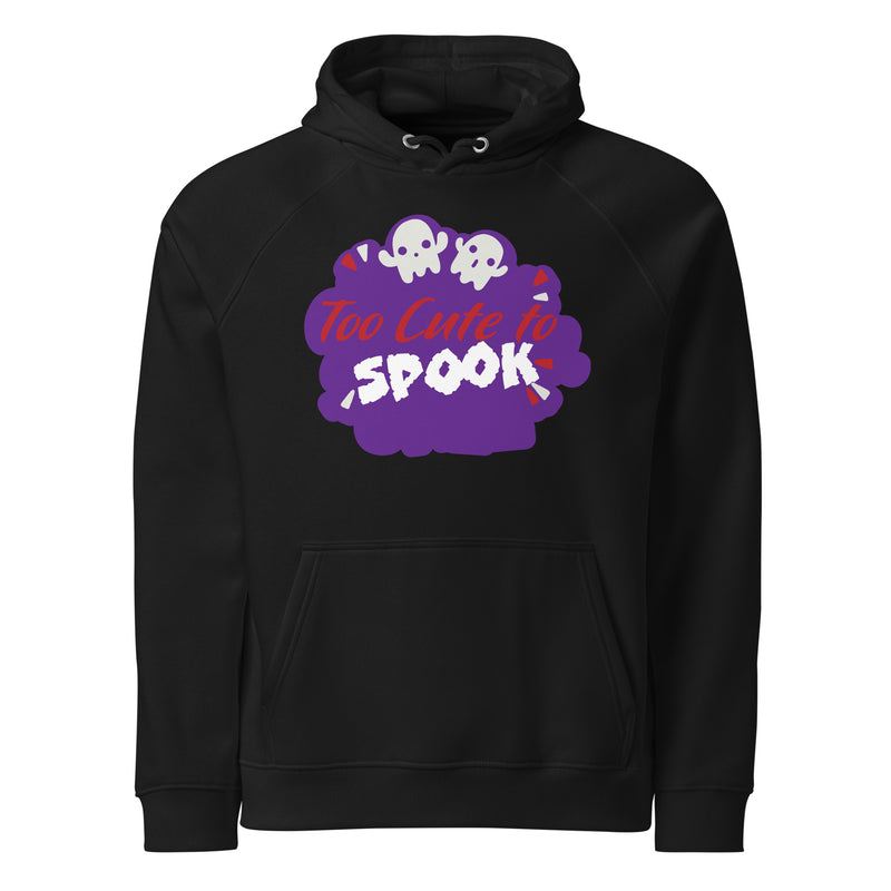 Too Cute To Spook Halloween Graphic Women Eco Raglan Hoodie