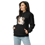 Boo Halloween Graphic Women Eco Raglan Hoodie