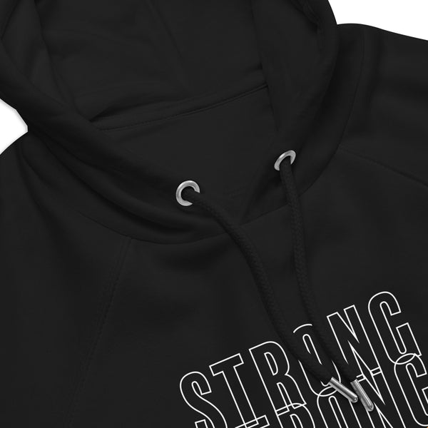 Stay Strong Typography Graphic Men Eco Raglan Hoodie