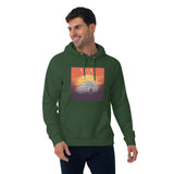 Unisex Eco Raglan Hoodie(Bottle Green)