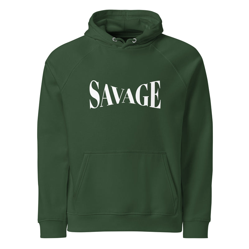 Savage Typography Graphic Women Eco Raglan Hoodie