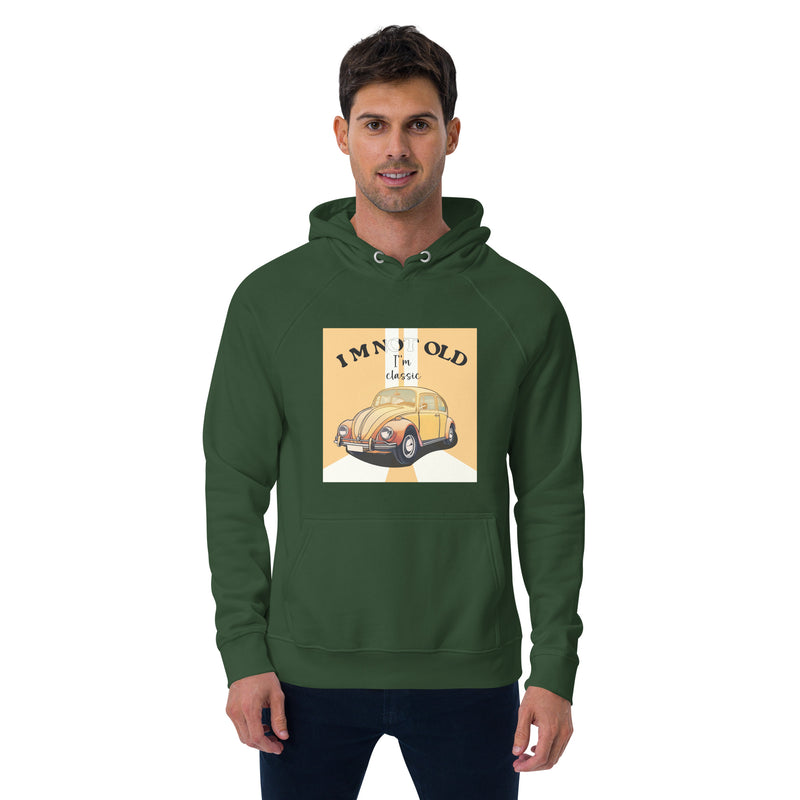 Men's Vintage Graphic Hoodie(Bottle Green)