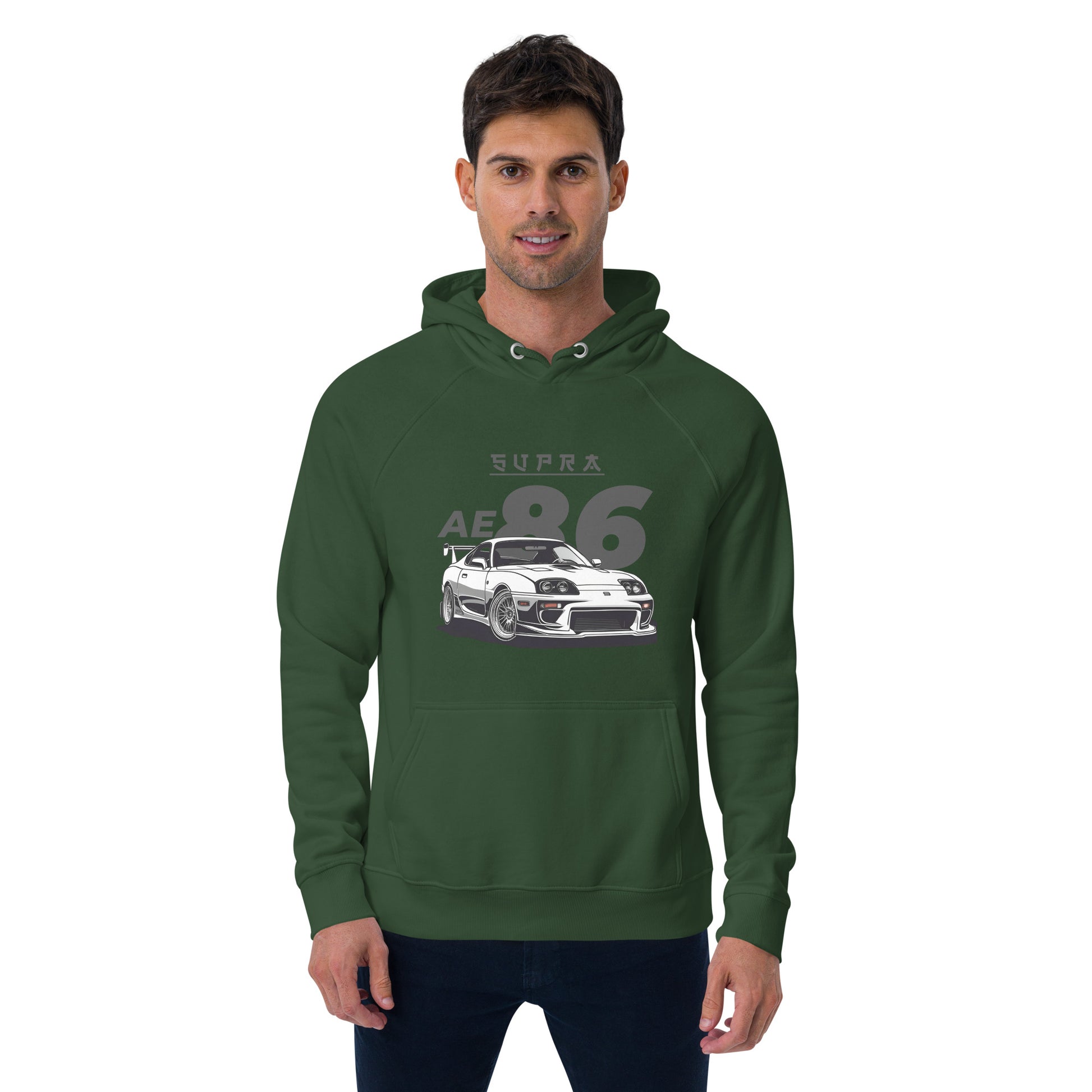 Bottle Green Vintage Graphic Hoodie