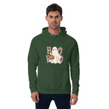 Boo Halloween Graphic Men Eco Raglan Hoodie