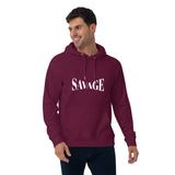 Savage Typography Graphic Men Eco Raglan Hoodie