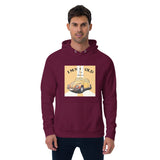 Men's Vintage Graphic Hoodie(Burgundy)