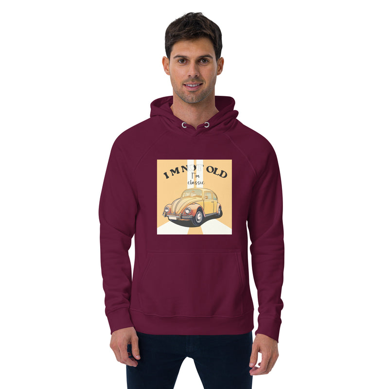 Men's Vintage Graphic Hoodie(Burgundy)