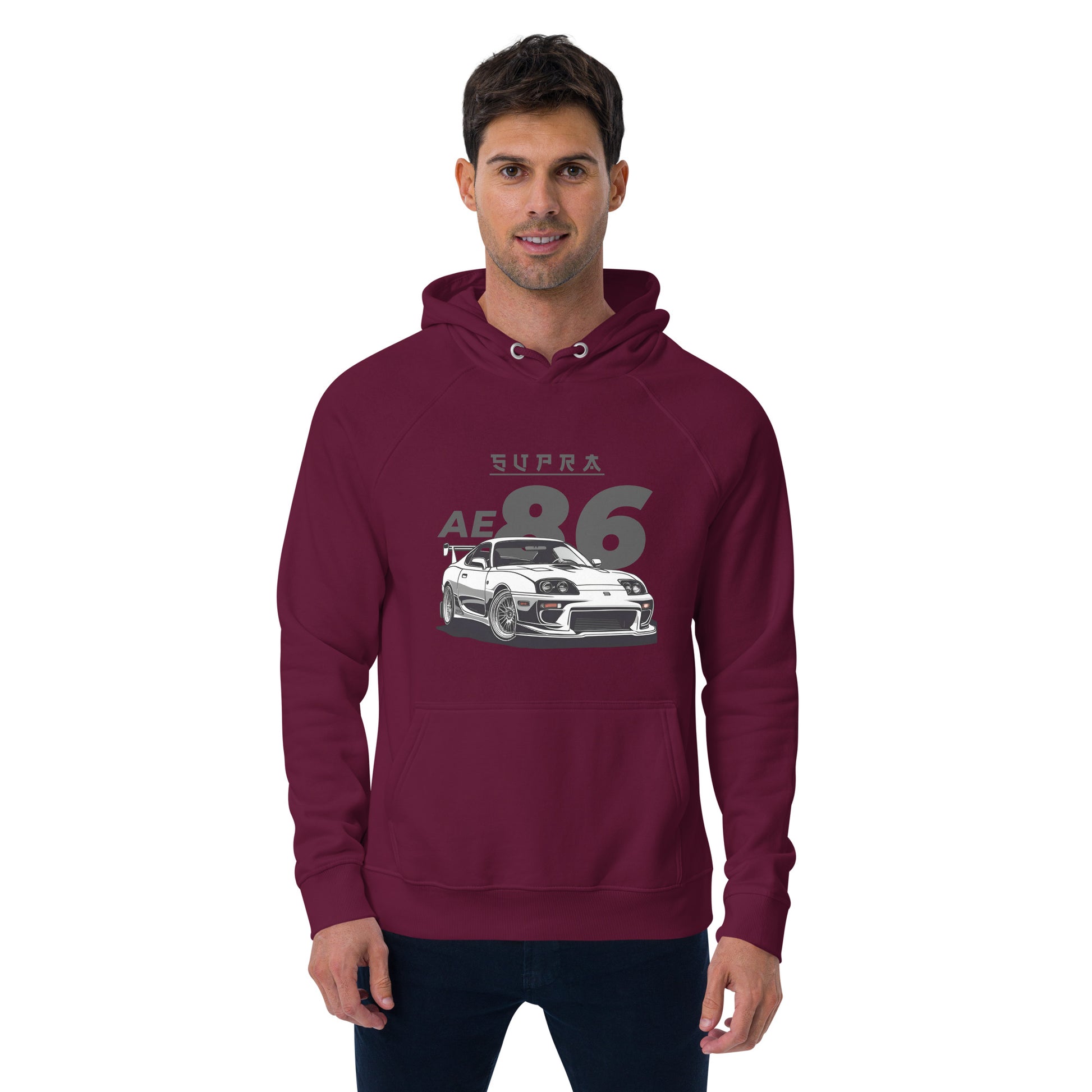 Burgundy Vintage Graphic Hoodie