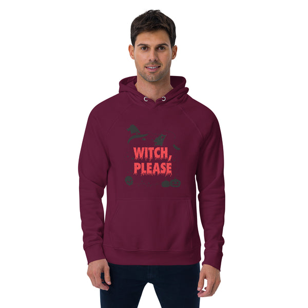 Witch Please Halloween Men Eco Raglan Hoodie