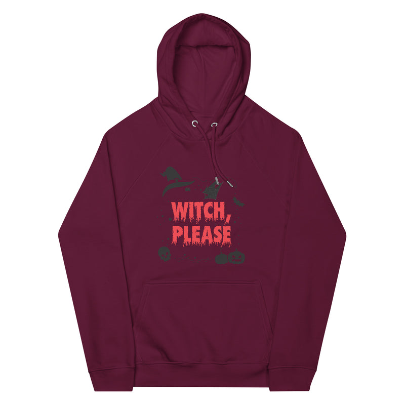 Witch Please Halloween Men Eco Raglan Hoodie