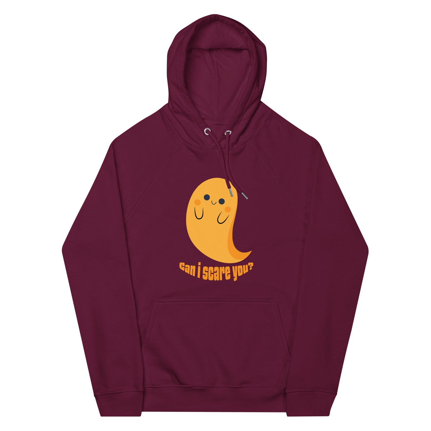 Can I Scare You Halloween Graphic Men Eco Raglan Hoodie