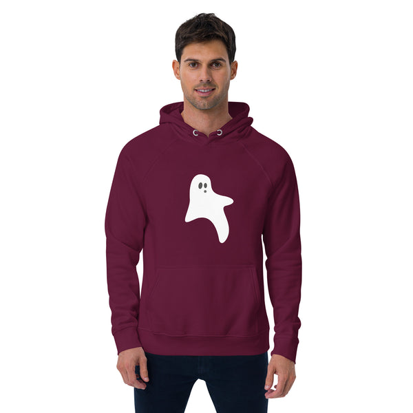 Ghost Halloween Graphic Men Eco Raglan Hoodie