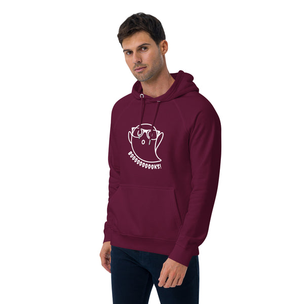 Booooks Halloween Graphic Men Eco Raglan Hoodie