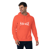 Savage Typography Graphic Men Eco Raglan Hoodie