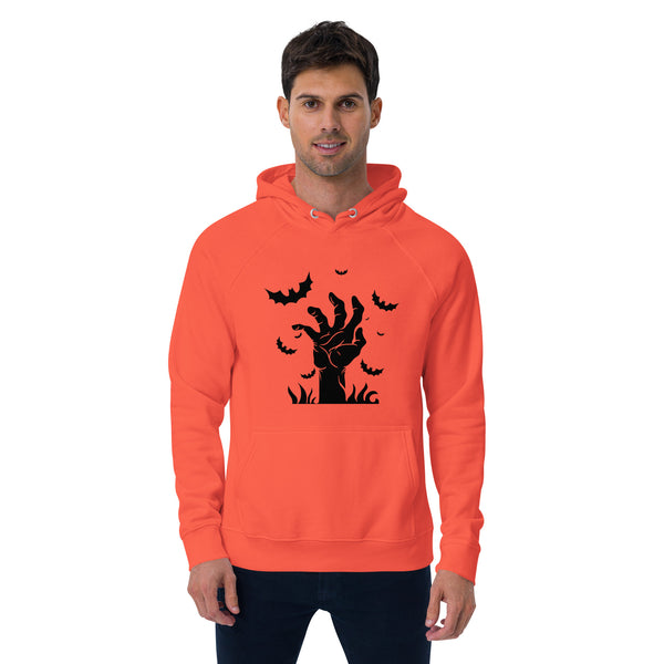 Hand Halloween Graphic Men Eco Raglan Hoodie