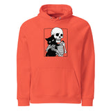 Cat and Skeleton Halloween Graphic Men Eco Raglan Hoodie