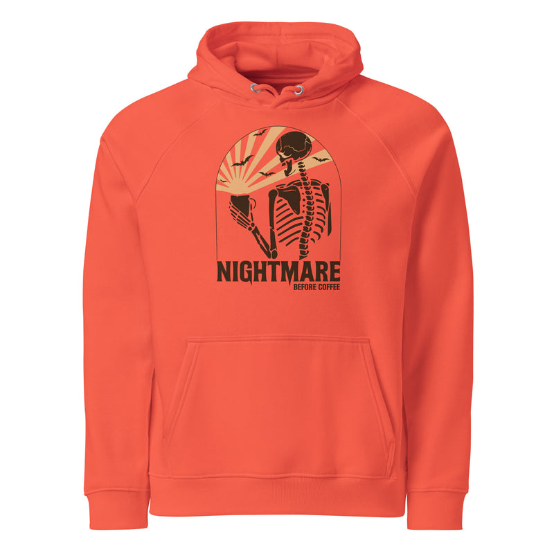 Nightmare Before Coffee Halloween Graphic Women Eco Raglan Hoodie