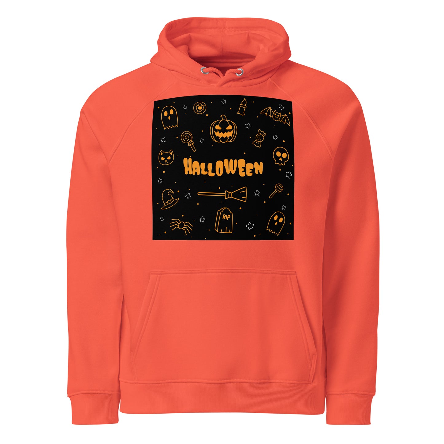 Multiple Halloween Graphic Women Eco Raglan Hoodie