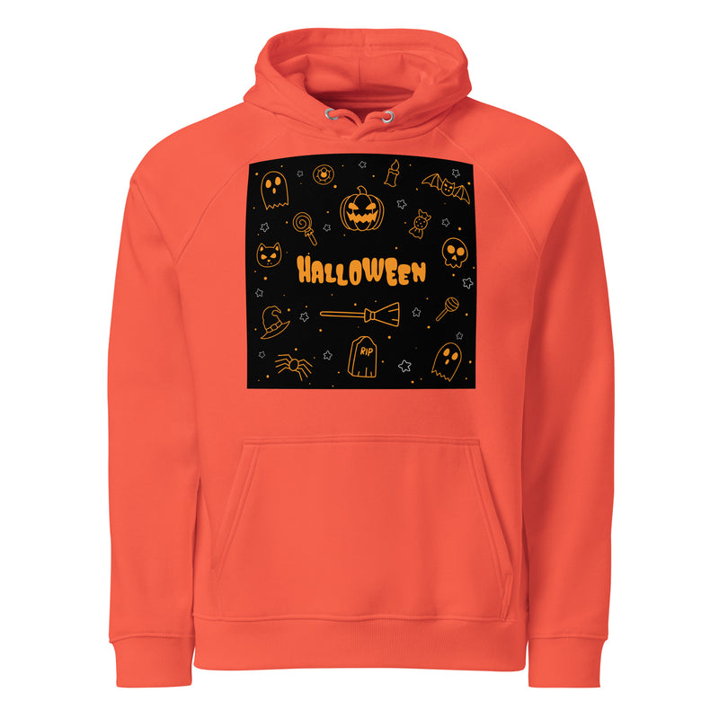 Multiple Halloween Graphic Women Eco Raglan Hoodie