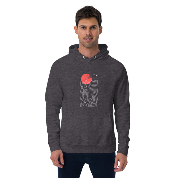 Abstract Sunset Graphic Men Eco Raglan Hoodie