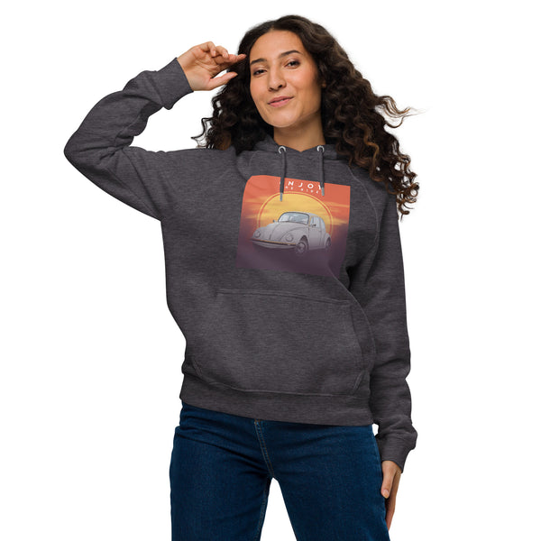 Enjoy The Ride Vintage Graphic Women Eco Raglan Hoodie