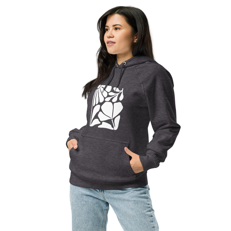 Abstract Leaf Graphic Women Eco Raglan Hoodie