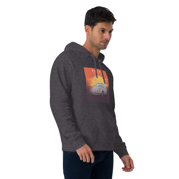 Enjoy The Ride Vintage Graphic Men Eco Raglan Hoodie