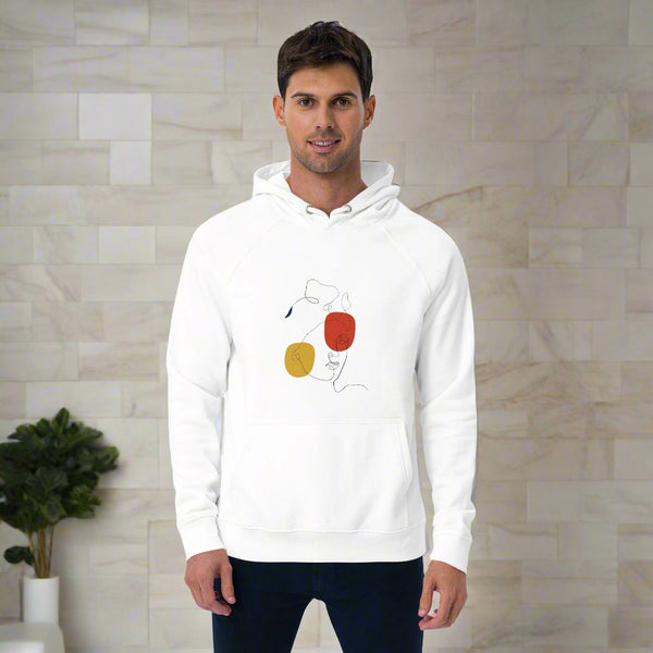 Abstract Lady Graphic Men Eco Raglan Hoodie