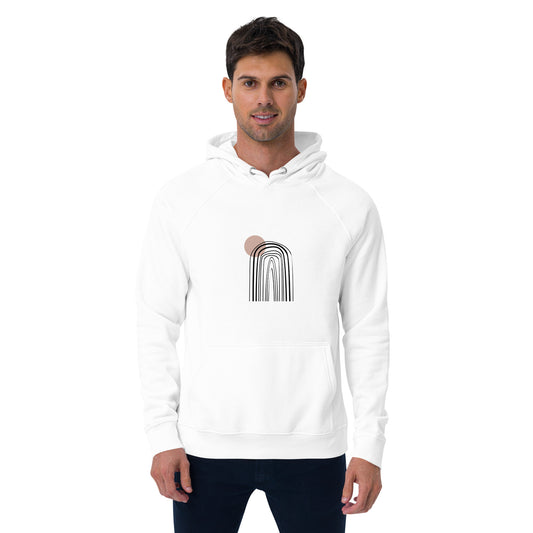 Abstract Lines Graphic Men Eco Raglan Hoodie