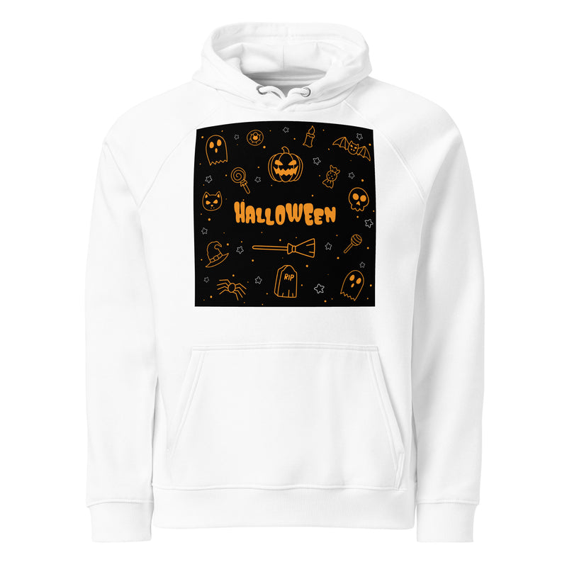 Multiple Halloween Graphic Women Eco Raglan Hoodie