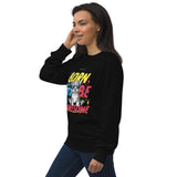 Born To Be Awesome Typography Graphic Women Organic Sweatshirt