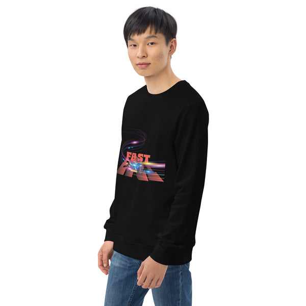 Fast Typography Graphic Men Organic Sweatshirt