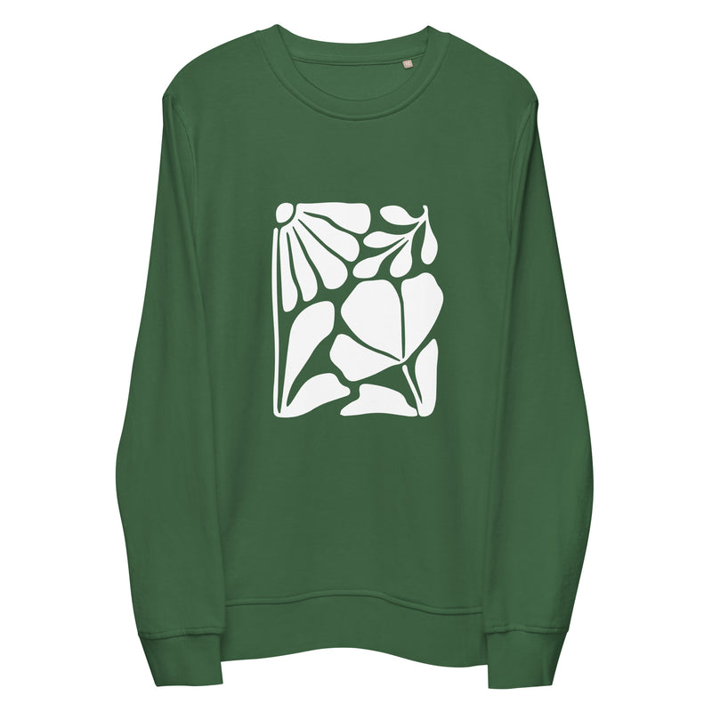 Abstract Leaf Graphic Women Organic Sweatshirt