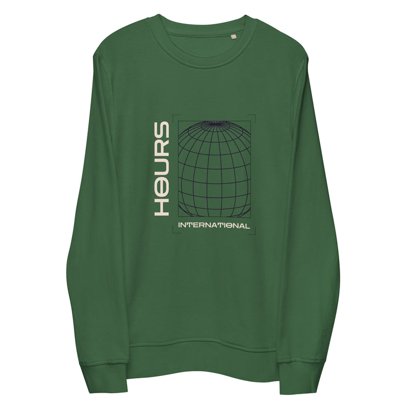 Abstract Globe Graphic Men Organic Sweatshirt