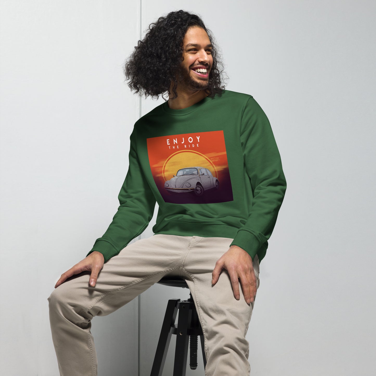 Bottle Green Vintage Graphic Crewneck Sweatshirt