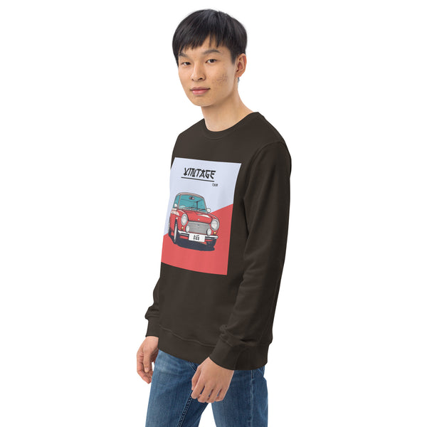 Mr Bean Car Vintage Graphic Men Organic Sweatshirt