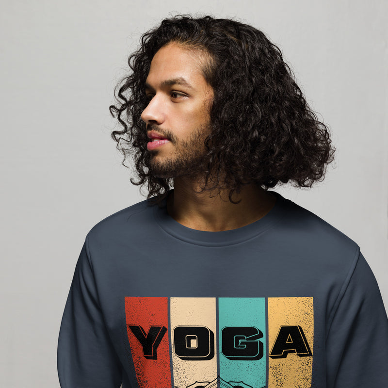 Yoga Typography Graphic Men Organic Sweatshirt