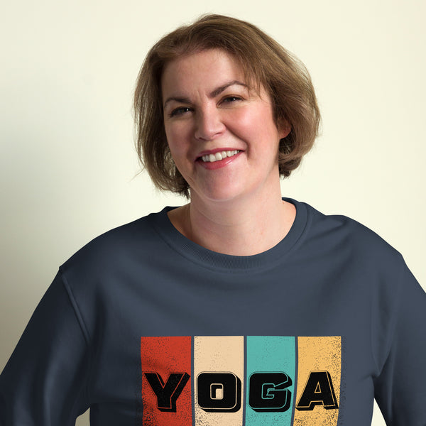 Yoga Typography Graphic Women Organic Sweatshirt