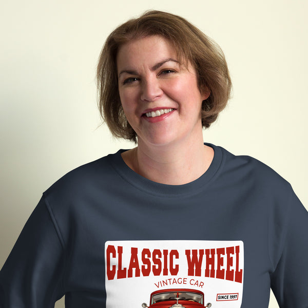 Classic Wheel Vintage Graphic Women Organic Sweatshirt